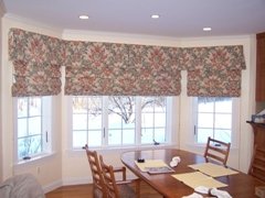 Hobbled Roman Shade with Continuous Valance