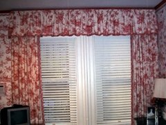 White wooden blinds